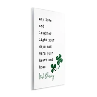 Stupell Industries Heart & Home Touching Irish Blessing Clover Motif Wall Plaque Art