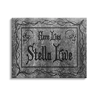 Stupell Industries Here Lies Stella Live Grave Canvas Wall Art