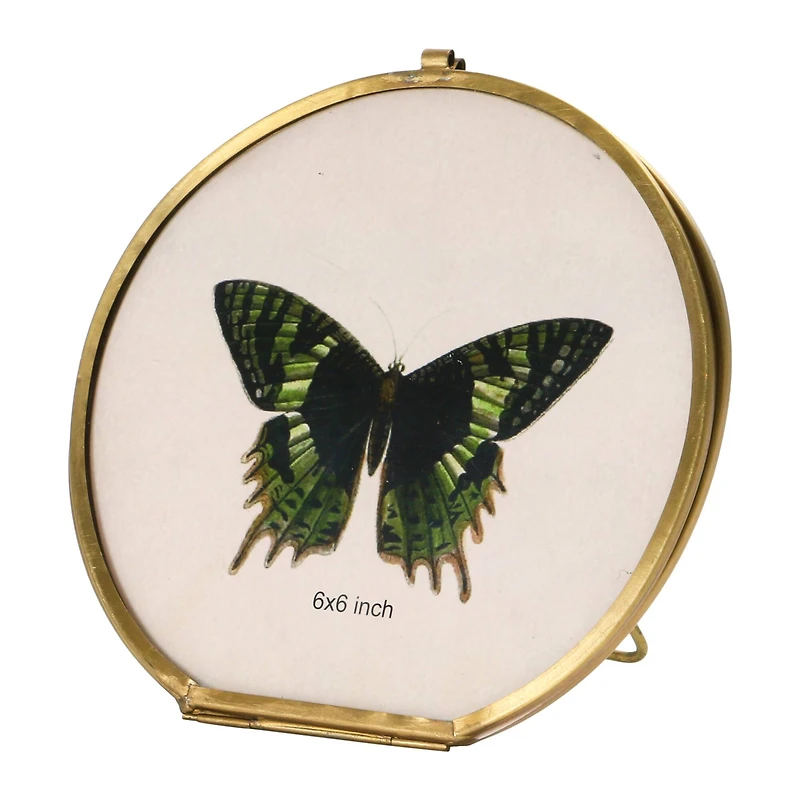 Hello Honey® Brass & Glass 5.5" x 5.5" Photo Frame