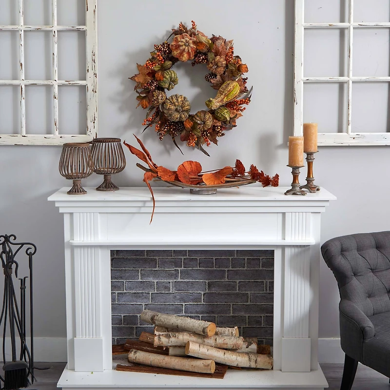 28" Autumn Pumpkin Wreath
