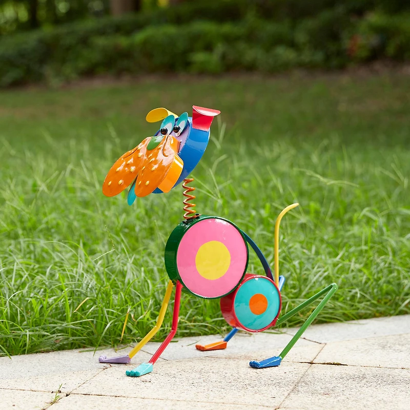 Glitzhome® 17" Metal Novelty Puppy Garden Statue