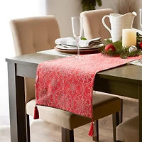 DII® 108'' Joyful Snowflakes Jacquard Reversible Table Runner