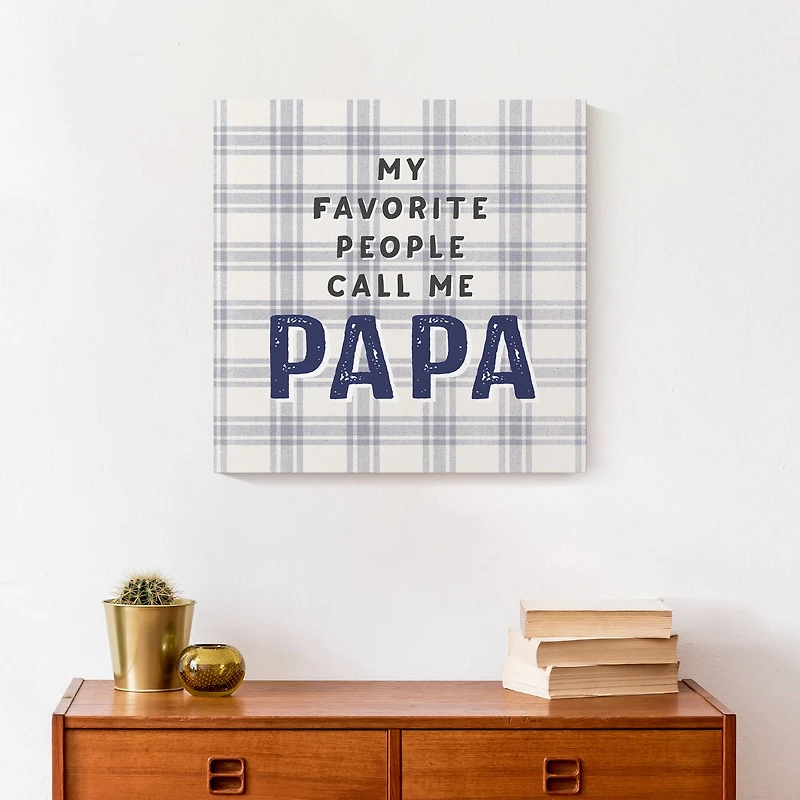 Favorite People Call Papa Canvas Wall Art