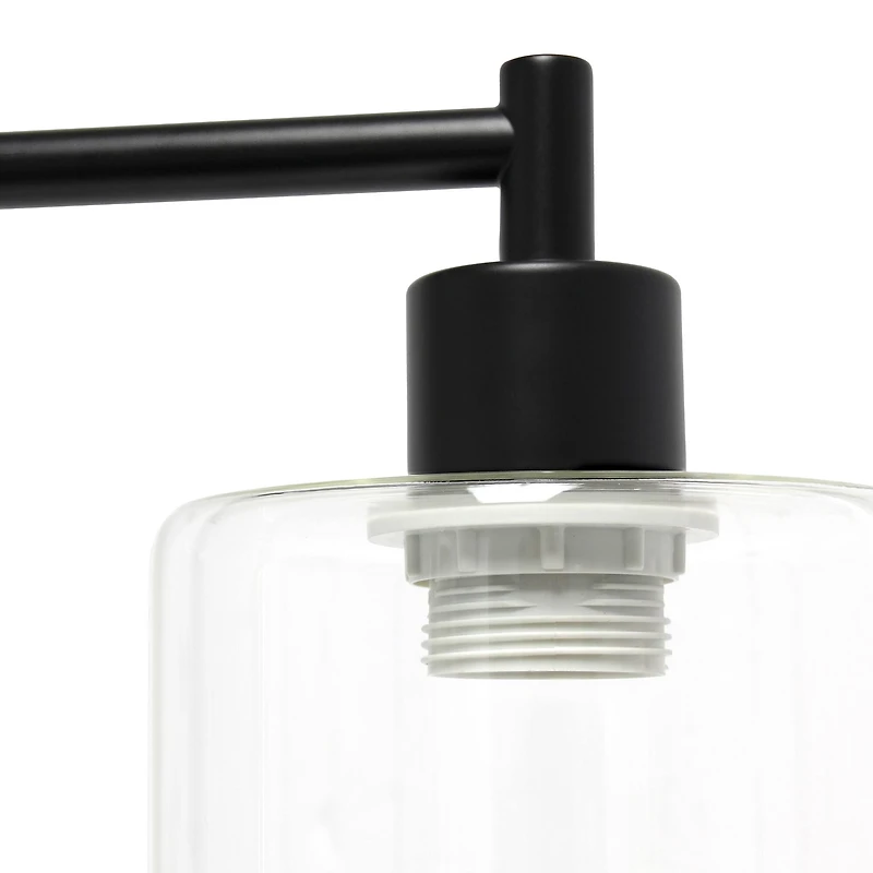 Lalia Home Iron Desk Lamp with USB Port and Glass Shade