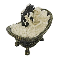 7.75" Bathing Skeleton with Black Cat Tabletop Décor by Ashland®