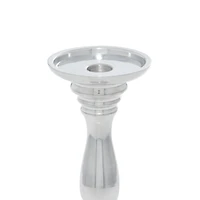 Silver Aluminum Traditional Pillar Candle Holder