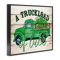 Stupell Industries Truckload Of Luck St Patrick's Day Farmhouse Framed Giclee Art