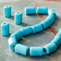 Turquoise Howlite Tube Beads, 12mm by Bead Landing™