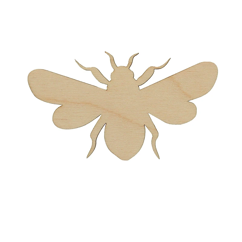 Essentials by Leisure Arts Flat Wood Bee, 24ct.