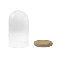 9.5" Glass Cloche with Wood Base by Ashland®