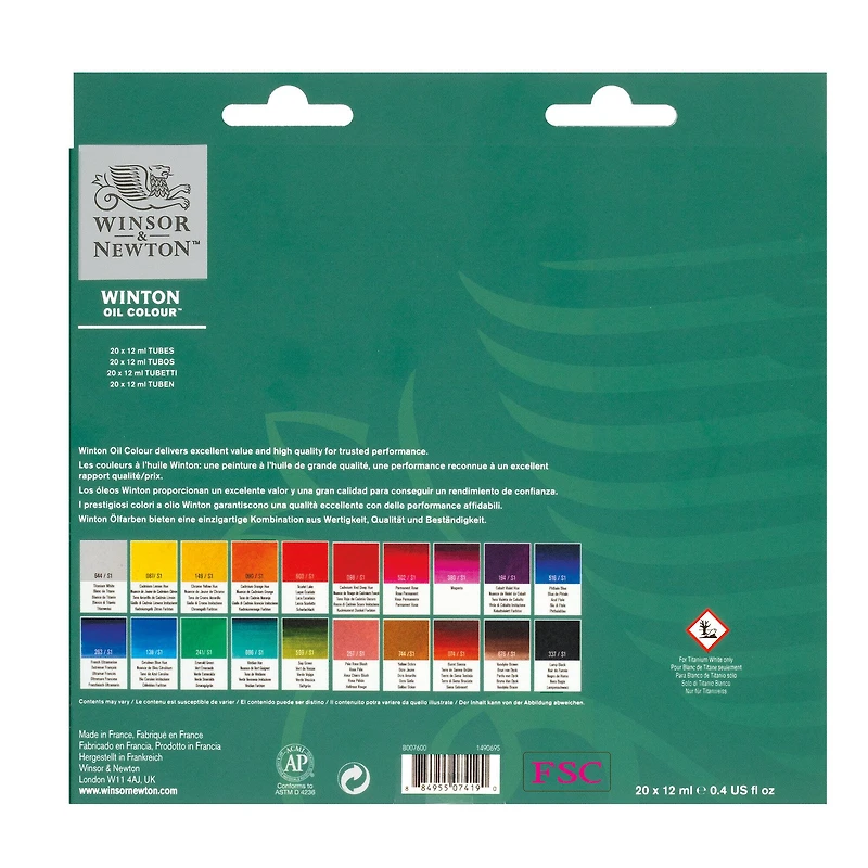 Winsor & Newton™ Winton Oil Colour™ 20 Tubes Set