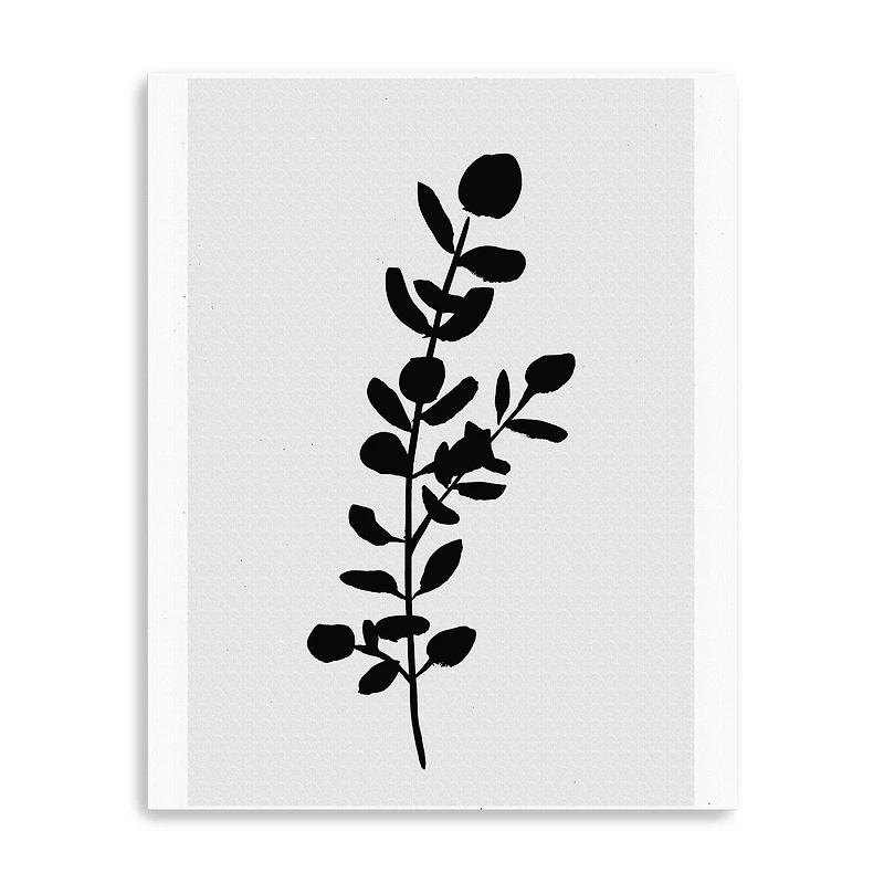 Farmhouse Eucalyptus Black Canvas Giclee