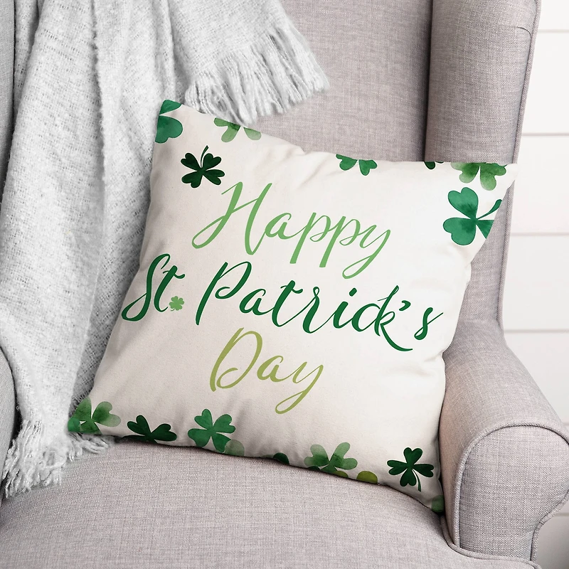 Happy St. Patrick's Day Throw Pillow