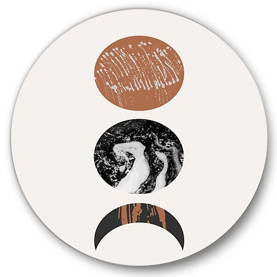 Designart - Retro Shapes Abstract Suns and Moons