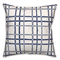 Blue & Gray Plaid Pillow