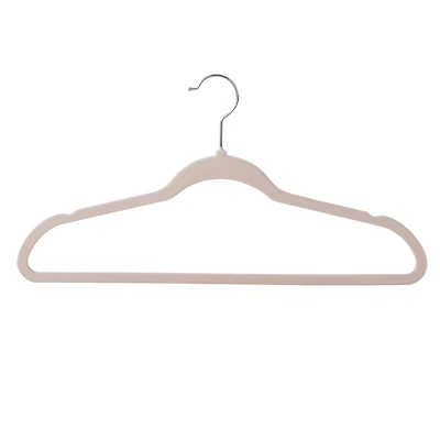 Honey Can Do Ivory Slim-Profile Non-Slip Velvet Hangers, 25ct.