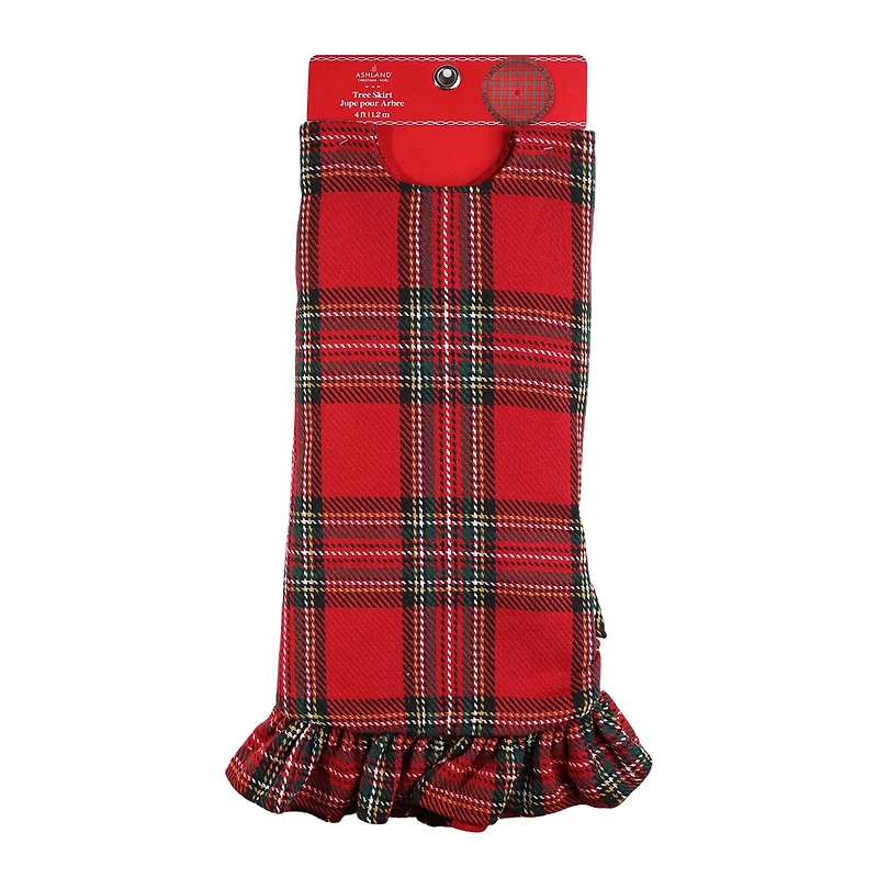 4ft. Red Tartan Plaid Tree Skirt by Ashland®