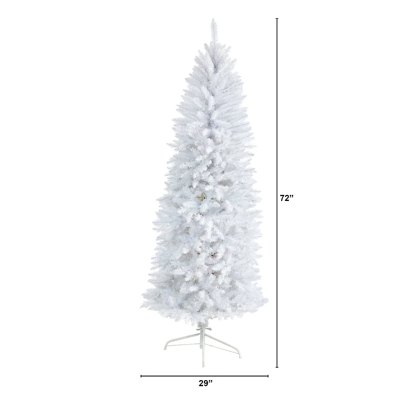 6ft. Unlit Slim White Artificial Christmas Tree