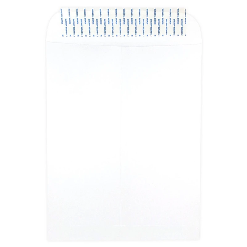 JAM Paper White Open End Catalog Envelopes with Peel & Seal Closure
