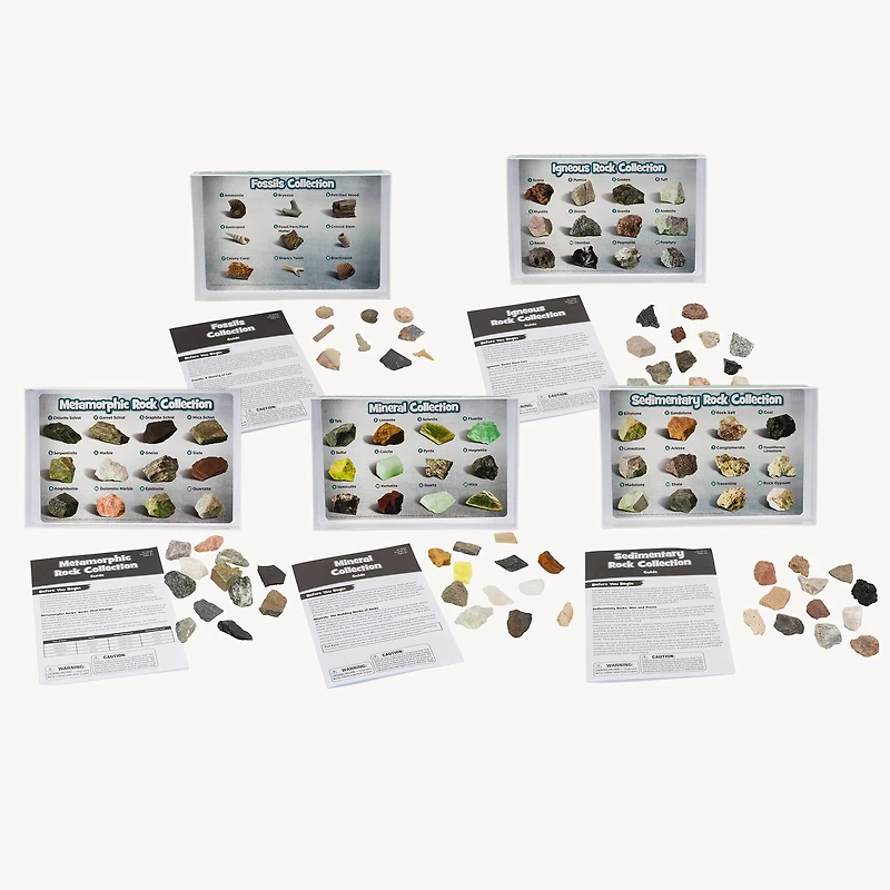 Educational Insights Complete Rock, Mineral & Fossil Set