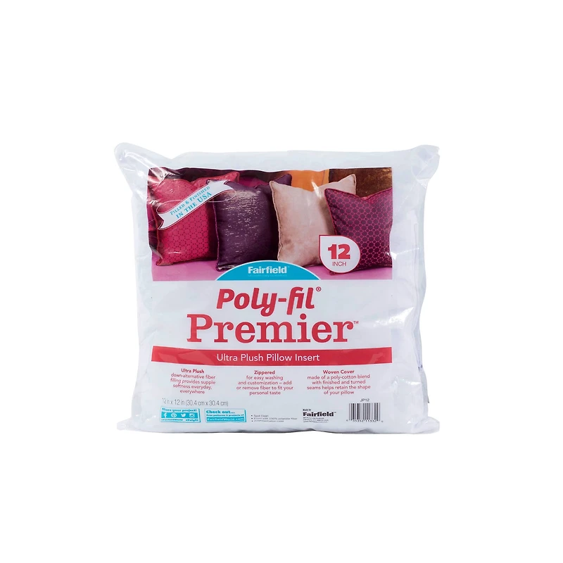 Poly-Fil® Premier™ Pillow Insert, 12'' x 12''