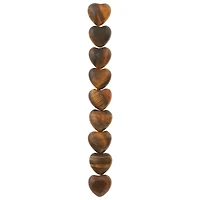 Brown Tiger's Eye Heart Semi-Precious Beads by Bead Landing™, 12mm 