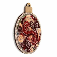 Wonderland Crafts Red & Green Swirl Ball Ornament Bead Embroidery Kit