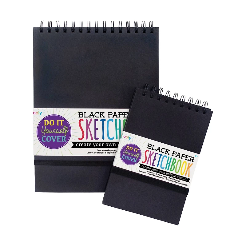 OOLY Black Paper D.I.Y. Sketchbook, 5" x 7.5"