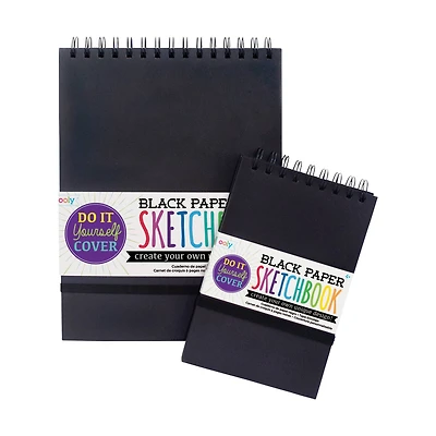 OOLY Black Paper D.I.Y. Sketchbook, 5" x 7.5"