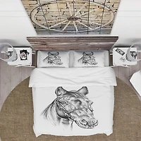 Designart 'Freehand Horse Head Pencil Drawing