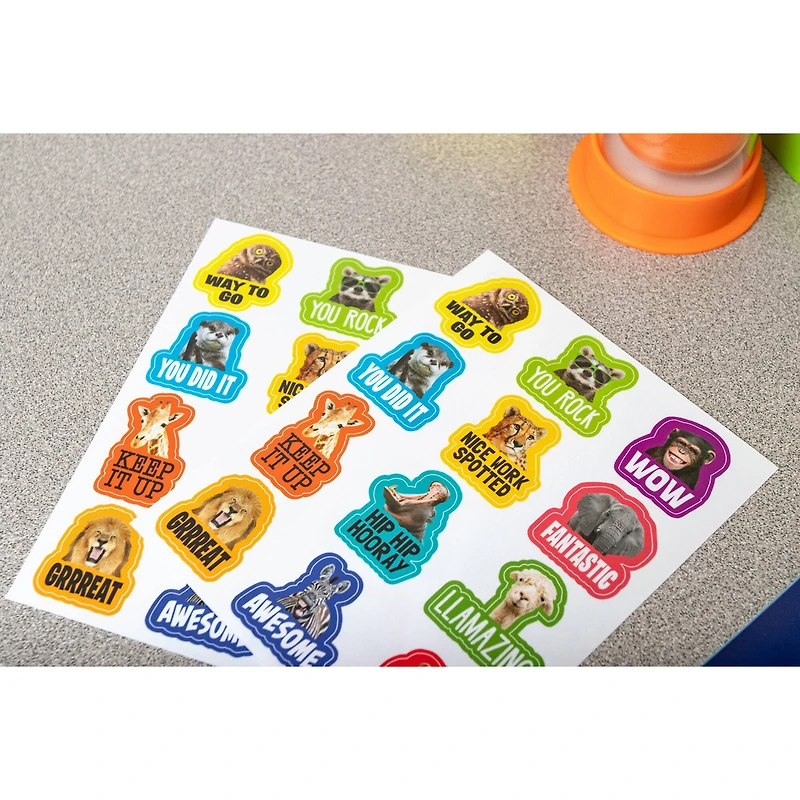 Teacher Created Resources® Go Wild Animals Stickers, 72 Per Pack, 12 Packs total of 854