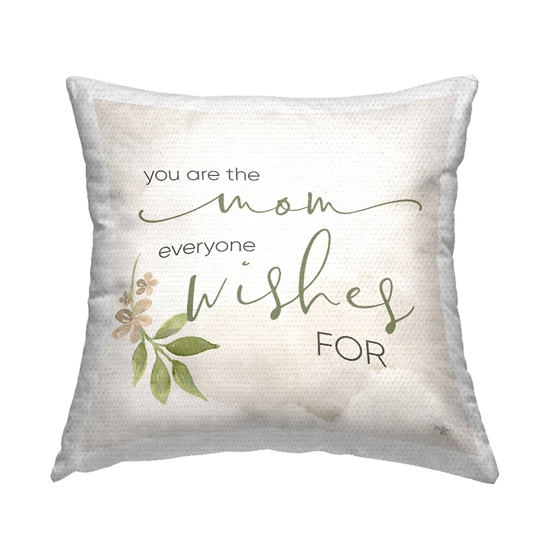 Stupell Industries Mother's Day Floral Phrase Outdoor Printed Pillow