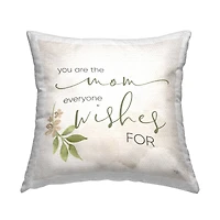 Stupell Industries Mother's Day Floral Phrase Outdoor Printed Pillow
