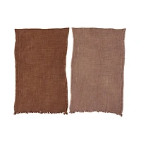 Hello Honey® Embroidered Cotton Tea Towels with Fringe Set