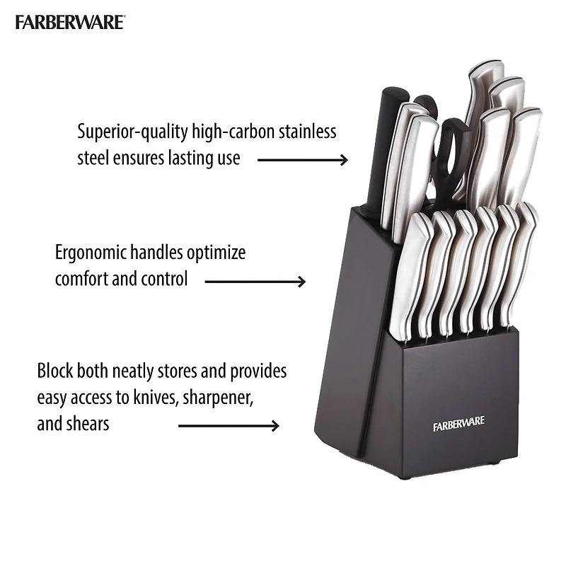 Farberware Stainless Steel Knife Block Set