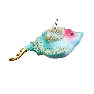 5" Pink & Blue Manta Ray Glass Ornament by Ashland®