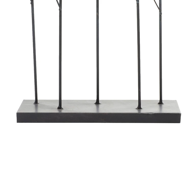 37" Turquoise Metal Contemporary Nature Sculpture