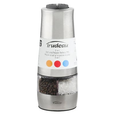 Trudeau® 7" Stainless Steel Duo Battery Mill