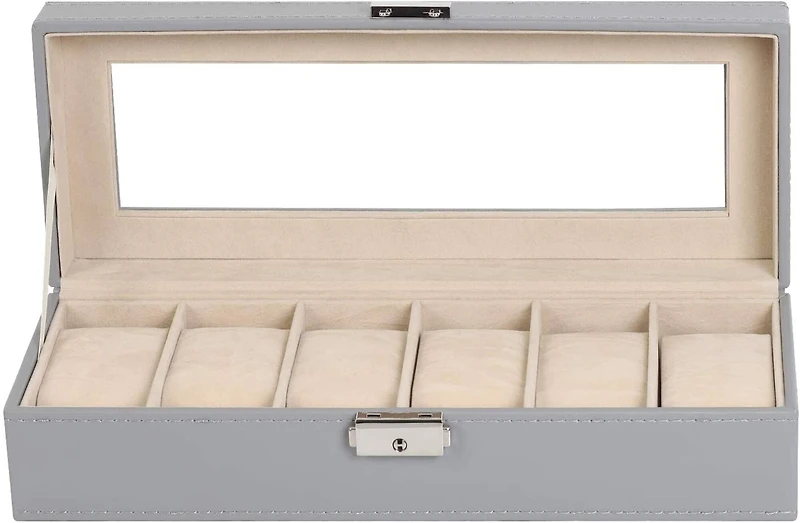 Ash Gray Hexa Leather Watch Box