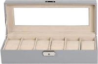 Ash Gray Hexa Leather Watch Box