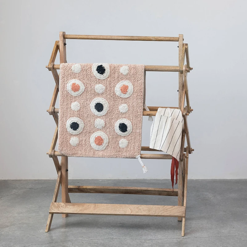 Hello Honey® Boho Cotton Tufted Circle Pattern Bath Mat with Tassels, 3ft. x 2ft.