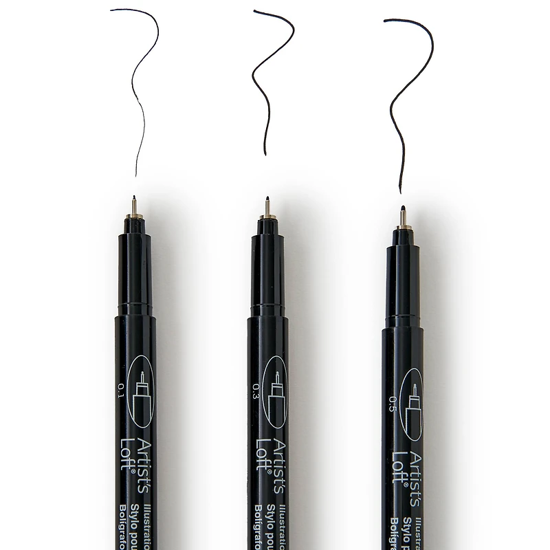 Black Illustration Pens By Artist's Loft™