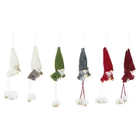 6ct. Gnomes with Stars Plush Christmas Ornaments