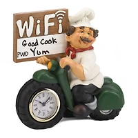 Chef with Wifi Sign & Clock