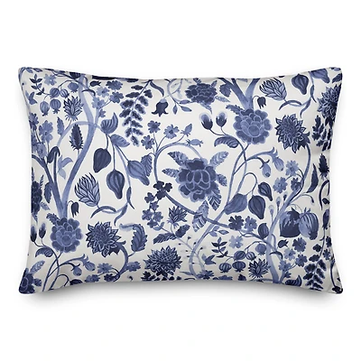 Watercolor Floral Throw Pillow 14" x 20"