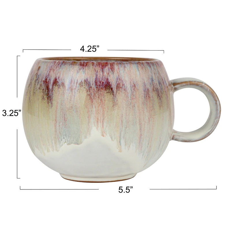 Hello Honey® 3.25" Berry Bliss Reactive Glaze Stoneware Mugs, 4ct.