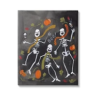Stupell Industries Autumn Skeletons with Coffee Canvas Wall Art