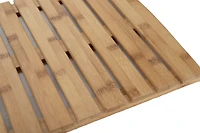 Mind Reader 22" Brown Luxury Bamboo Shower Bath Mat