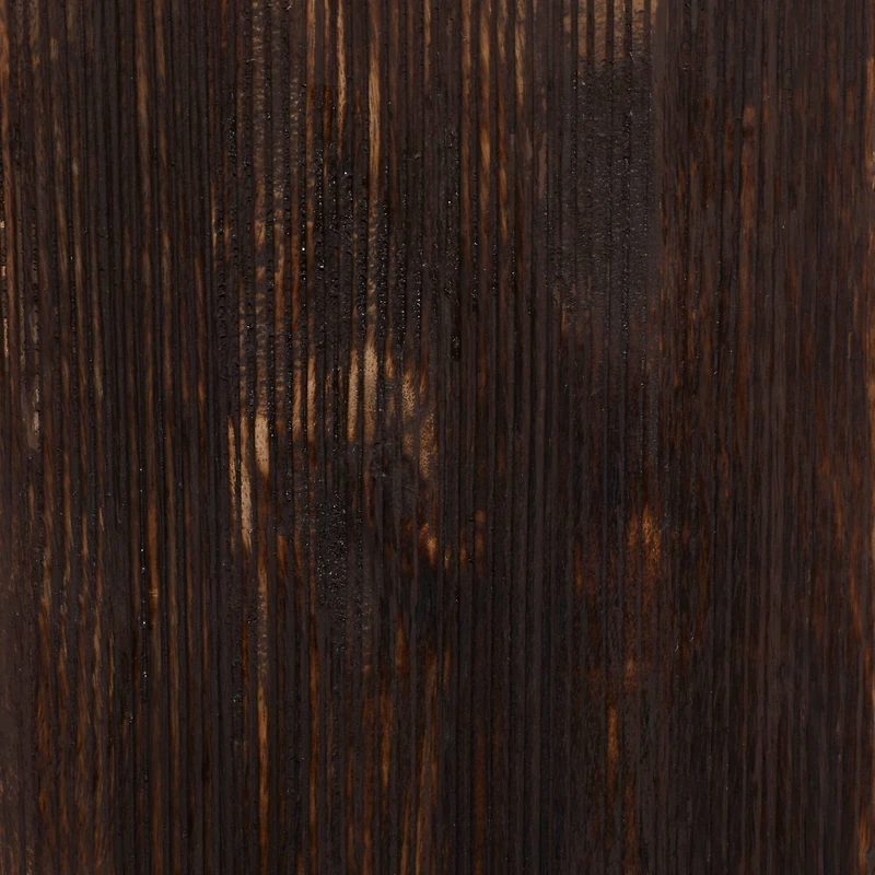 35" Brown Mango Wood Contemporary Candle Holder