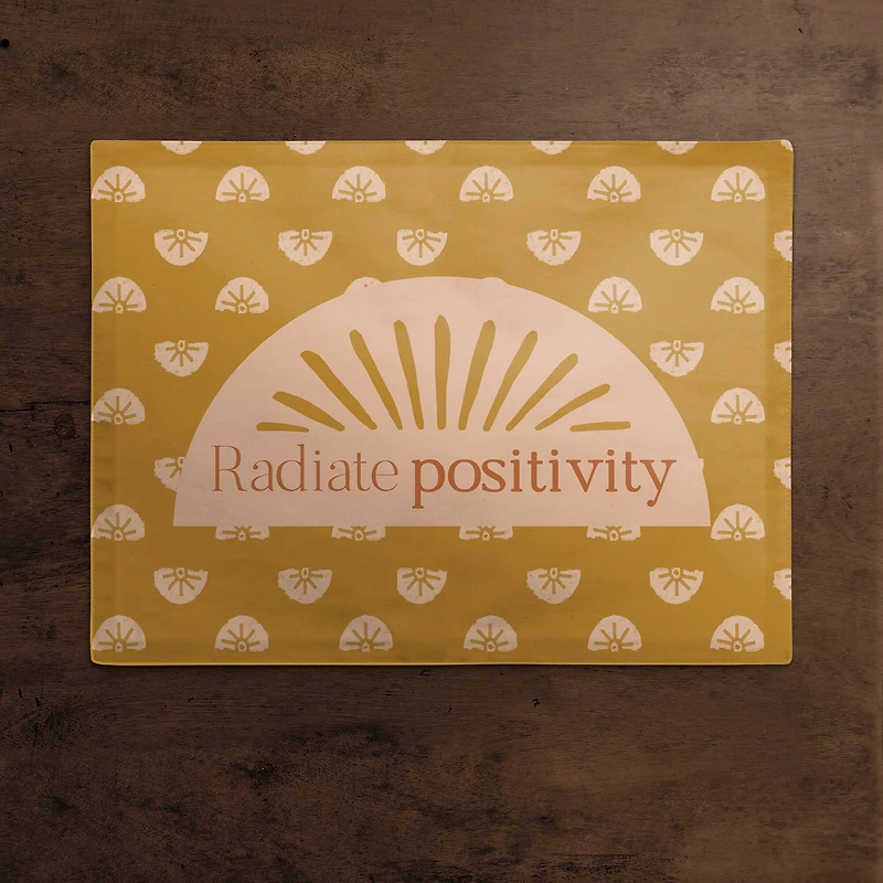 18" Radiate Positivity Cotton Twill Placemat